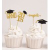 Darling Souvenir, Graduation Cap Theme Party Cupcake Toppers, Dessert Decorations