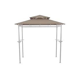 Taupe roof for BBQ gazebo, 100% polyester