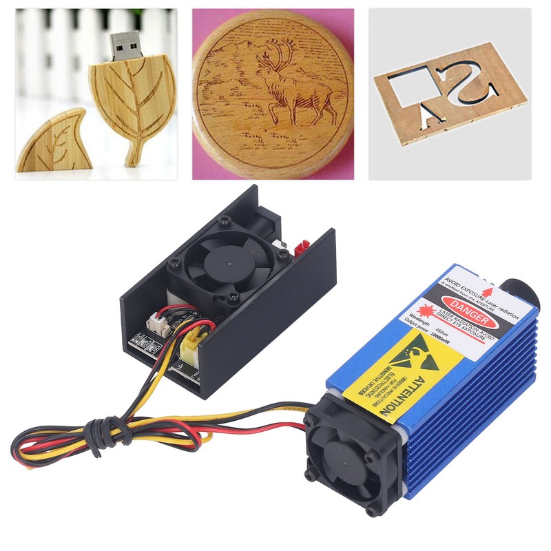 12V 10W Engraver Laser Module Focusable Engraving Machine Blue Light