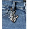 Rikhiua Bow Keychain Bow Bag Charm Heart Star Charm Y2K