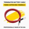 Spartan Power Red 4 Foot 4 AWG Battery Cable, Positive