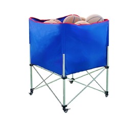 ASENVER Large Capacity Basketball Collecting Cart Portable Volleyball Hopper Removabale Ball Storage Caddy with Lockable Wheels