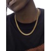 Oaldilee Mens Gold Cuban Chain Hip Hop Style Chains, 7mm