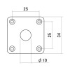MIJ NEW Rounded Square Plastic Jack Plate Les Paul Guitars