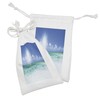 Lunarable Ocean Fabric Pouch Set of 2, Sky and Beach