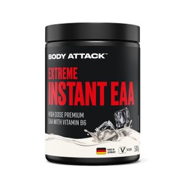Body Attack Instant EAA Powder - Natural - 500 g - Made in Germany - 8 Essential EAA Amino Acids for a Protein Rich Nutrition & Muscle Building Training