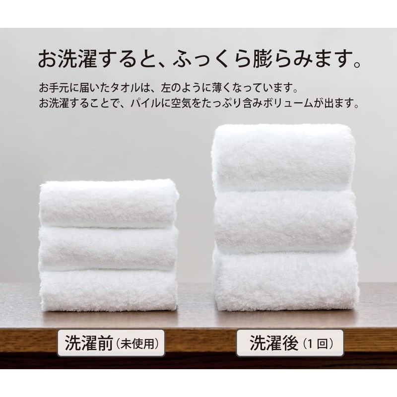 OSK Series Face Towels, White, 5 Pieces, Imabari Towel Brand