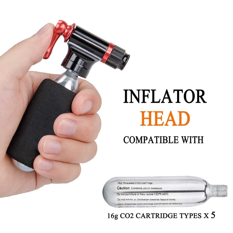 Kadacha CO2 Inflator Kit with 5x16g CO2 Threaded Cartridges -
