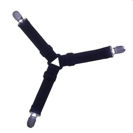 Wommty 4 Stück Verstellbar Bed Sheet Gurthalteband Bettlakenspanner Triangle Elastische Strapse Greifer Halterung Träger Clip für Bett Blatt, Matratzenbezüge, Sofa Kissen und Stuhlsitze Kissen