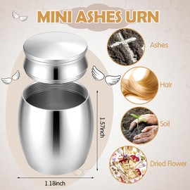 Shappy 2 Sets Christmas Funeral Memorial Gift Cremation Angel Dog Ashes Dog with Mini Urn Small Keepsake Urn for Pet Ashes with Wing Spoon for Loss of Loved One(Brown)