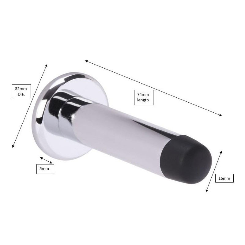 DIRECT DOOR HANDLES® 75mm Projection Skirting or Wall Mounted Door