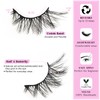 QUNETY Half Lashes False Half Eyelashes Cateye Wispy Lash Natural