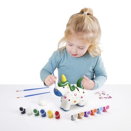 SOKA Paint Your Own Unicorn Money Bank Arts & Crafts Kit Piggy Bank DIY Fun Creative Stationery Easy to Decorate Ceramic Craft Activity – Gift for Girls and Boys of Any Age