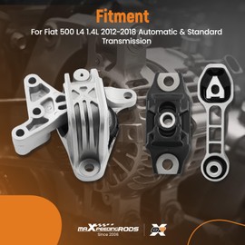 maXpeedingrods 3PCS Engine Motor & Trans Mount Set for Fiat 500 1.4L 2012 2013-2018 68073217AC