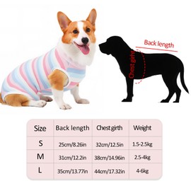 Dog Recovery Suit for Dogs and Cats Male Female Anti Licking Wound Protection Alternative to Cone for Puppies After Surgery Prevent Licking Biting (L)