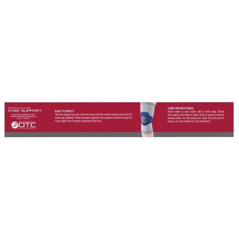 OTC Knee Support, Pullover Style, Lightweight Elastic