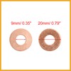 Partuto 20 Pcs 9mm Inner Dia Copper Washers Flat Sealing