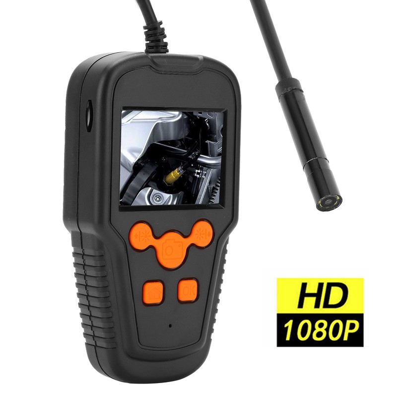 2MP Industrial Endoscope Handheld 2.4in HD Screen Waterproof 8mm Lens
