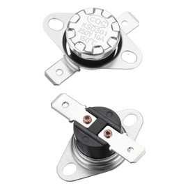 uxcell KSD301 Thermostat 150°C/302°F 10A Normally Open N.O Adjust Snap Disc Temperature Switch 2pcs,Bakelite Material