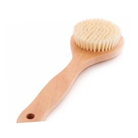 Wooden Bath Brush Bath Body Brush Scrub Long Handled Bath Brush Long Handled Back Brush Small Dish for Brush Shower Body Brush Body Massage Brush Shower Brush Exfoliating Brush TOVINANNA