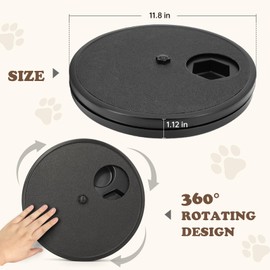 Dog Nail Scratch Board - 3 in 1 Rotatable Round Dog Scratch Pad for Nails with Treat Box, Dog Nail File Toy, Scratching Board for Dogs,Shorten Dog’s Side Nail Easier for Small and Large Dogs