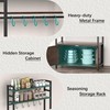 Uniheim Bakers Rack with Storage & Power Outlet for Kitchen,