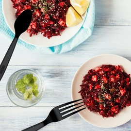 MOACOCK MOACOCK 200 Count Plastic Silverware, Heavy Weight Plastic Forks Spoons, Disposable Utensils Cutlery Set for Wedding Party Supplies Everyday Use