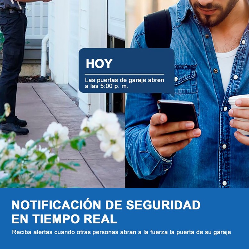 Smart WiFi Abridor de Puerta de Garaje Remoto, Wireless Voice