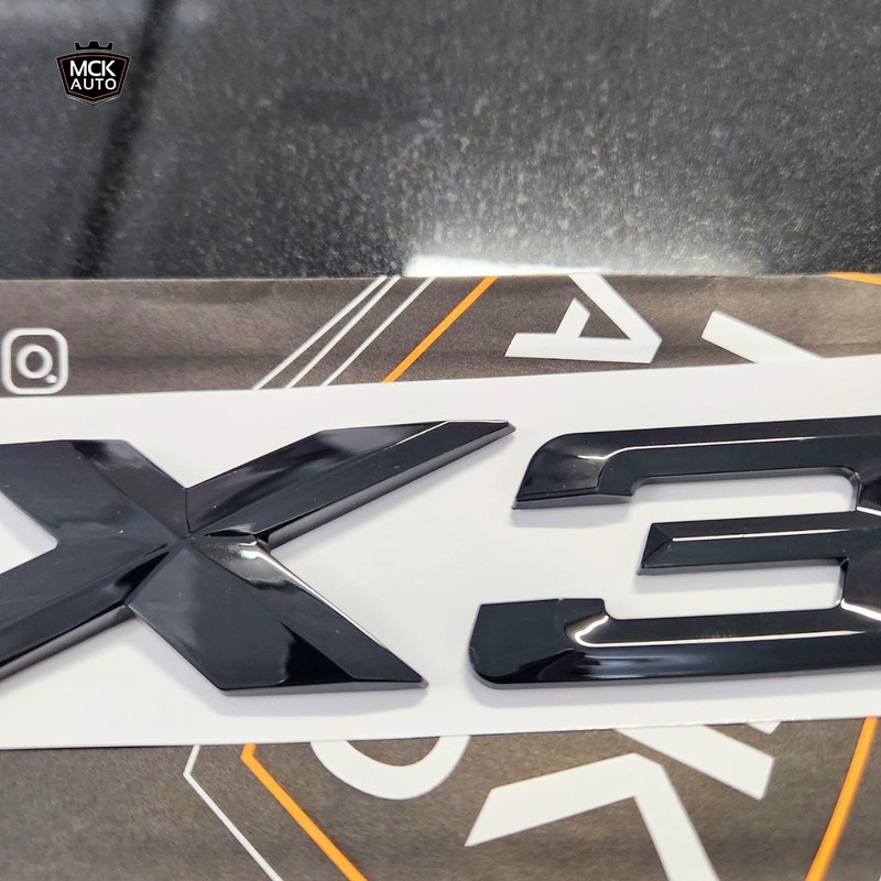 MCK Auto - X3 Black Glossy Rear Boot Logo Back