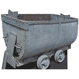 SP12721 Mine Cart Trolley Wagon Train Attachment Coal Gold Ore Western Cardboard Cutout Standee Standup