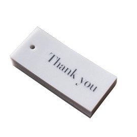 BAY LETTERPRESS Thank You Tags, 100 Pieces, Tracing Paper, Wrapping, Wedding, Petite Gift, 1.0 x 2.2 inches (25 x 55 mm)