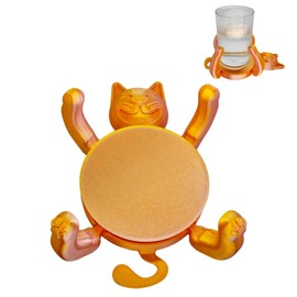 Funny Cat Coasters Cup Cuddler, 3D Creative Coasters for Drinks, Bars, Party, Birthday Gifts for Cat Lovers, Home Decor Housewarming and White Elephant Gifts Ideas