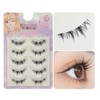 Natural False Eyelashes, 5 Pairs, Popular, Transparent Axis, Soft Core,