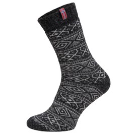 Norwegian Socks for Men and Women - Scandinavian Socks Cuddly Socks Made of Wool - Thick Socks Hyggelig Warm 80% Wool Content Norwegian Design - Durable, charcoal