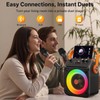 Karaoke Machine, Portable Bluetooth Karaoke Speaker with 2 Wireless Microphones