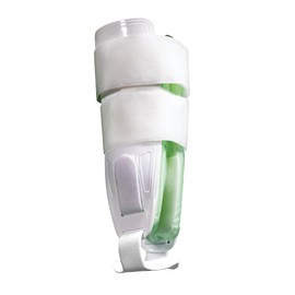 Braceapedia AnklePro Air Gel Stirrup Ankle Brace, Adjustable & Trimmable Hard Core Side Stabilizer With Removable Cold Therapy Air Cushion & Gel Pad for Ankles, Swelling & Foot Support, Small, White