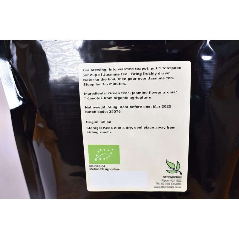 Steenbergs Organic Jasmine Loose Leaf Green Tea 500g