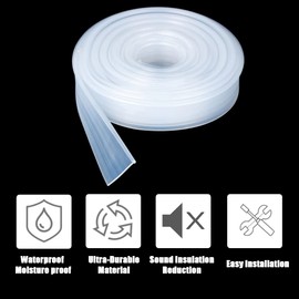 Framed Shower Door Bottom Seal Strip Replacement Shower Bottom Waterproof Door Rubber Sweep Trim Clear Seal for Home Bathroom Glass Shower Door, 108 Inch