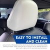 lekiliky 2PCS Car Headrest Covers, Waterproof Leather Scratch-resistant Reusable Elastic