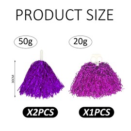 3 Pieces Cheerleader Hand Flower Ball, Cheerleading Hand Flower, Cheerleading Color Ball, Hand Flower Ball with Handle, Bright Velvet Ball, Used for Sports Events, Celebrating Cheering