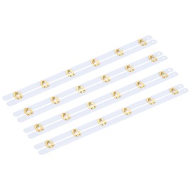 sourcing map 4 Set Corset Busk, 12 Inch White Steel Boning Support with Gold Buttons Spring Steel Corset Busk Corset Boning for Sewing Corset Making Gown Wedding Dress