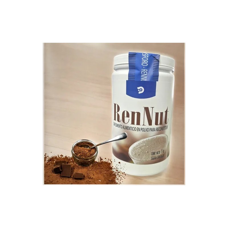 Malteada En Polvo Rennut 1kg Desacaf Biotec Sabor Chocolate