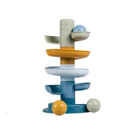 RUBO Toys Little Dutch 2007438 Marble Run with Rattle Balls Bath Toy Blue