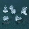 Clear Silicone Earring Backs, 50 Pack Hypoallergenic Replacement Stoppers for