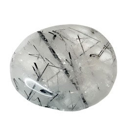 KRIO 1 x Turmalinquarz Scheibenstein IOV250307 Therapiestein - Größe L Steinlänge 50 bis 53mm, Dicke ca 10mm (Turmalinquarz 5)