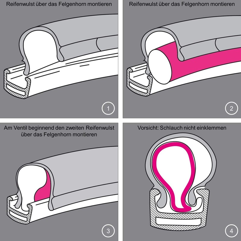 Fischer Bicycle Inner Tube, grey