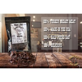 Bronco Billy's Turkey Jerky Original Flavor Half Pound Resealable Bag
