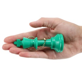 WE Games Bulk Keychain Chess Set, 17 Green Plastic Chess Pieces w/Chain, Key Ring, Cute Keychain Accessories, Keychain for Men, Car Keys Keychain