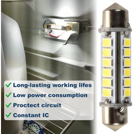 HQRP 12V DC LED Upgrade Light Bulb Compatible with Norcold 632545 Replacement fits 1200 1210 2117 N61X N62X N64X N81X N82X N84X N1095 DE0041 DE0061 EV0041 EV0061 Series RV Refrigerators/Fridges