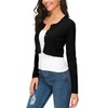 EXCHIC Women's Elegant Long Sleeve Bolero Cardigan with Buttons Round